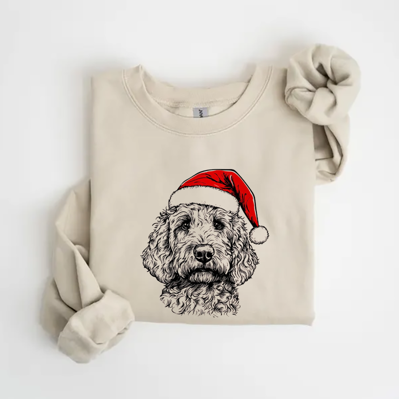 Goldendoodle Santa Christmas Sweatshirt