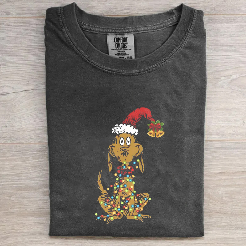 Whimsical Christmas Dog T-shirt